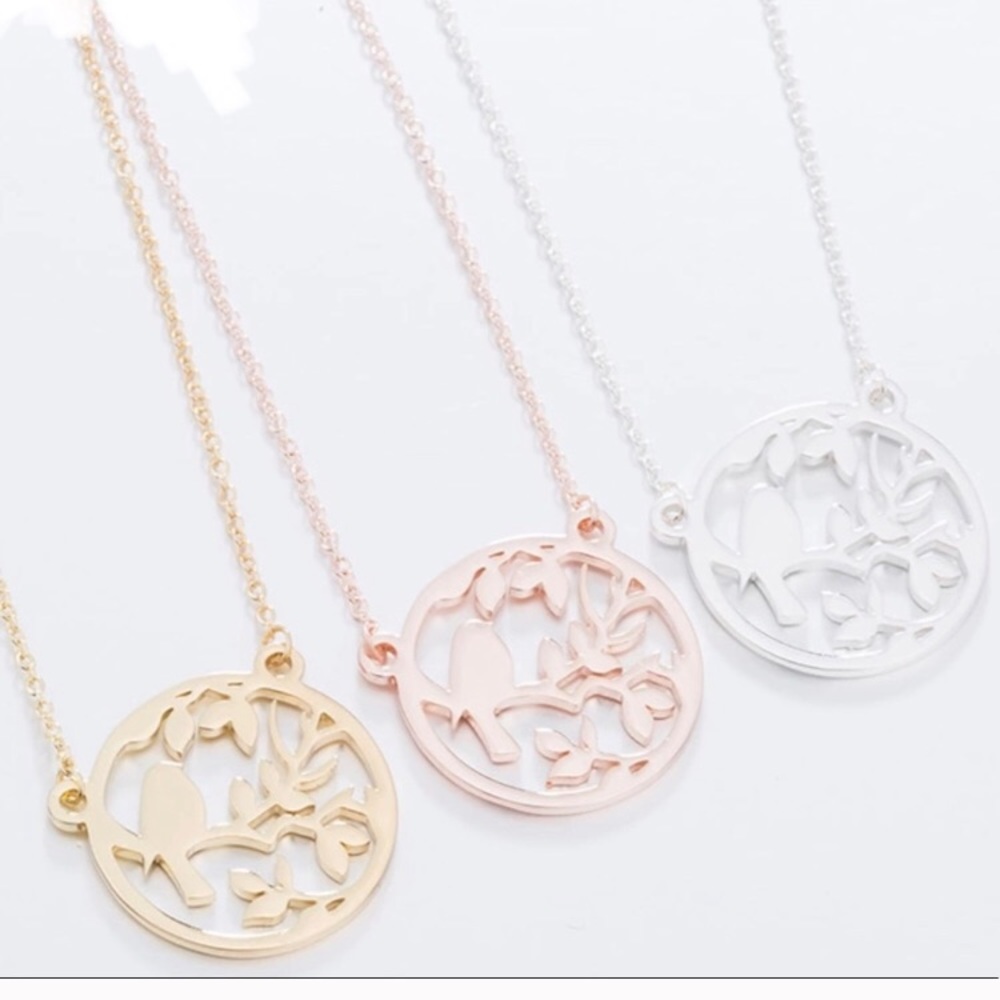 Sparrow and Branch Necklace